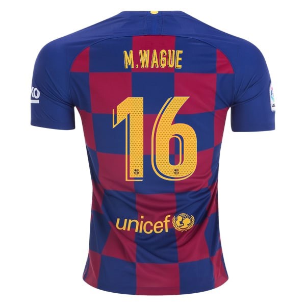 Maillot Football Barcelone NO.16 Wague Exterieur 2019-20 Jaune